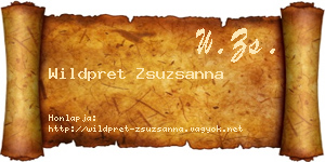 Wildpret Zsuzsanna névjegykártya